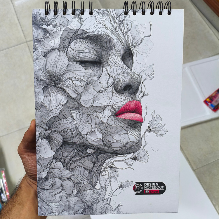 دفتر طراحی A4 کرافت 80 برگ گلچهره