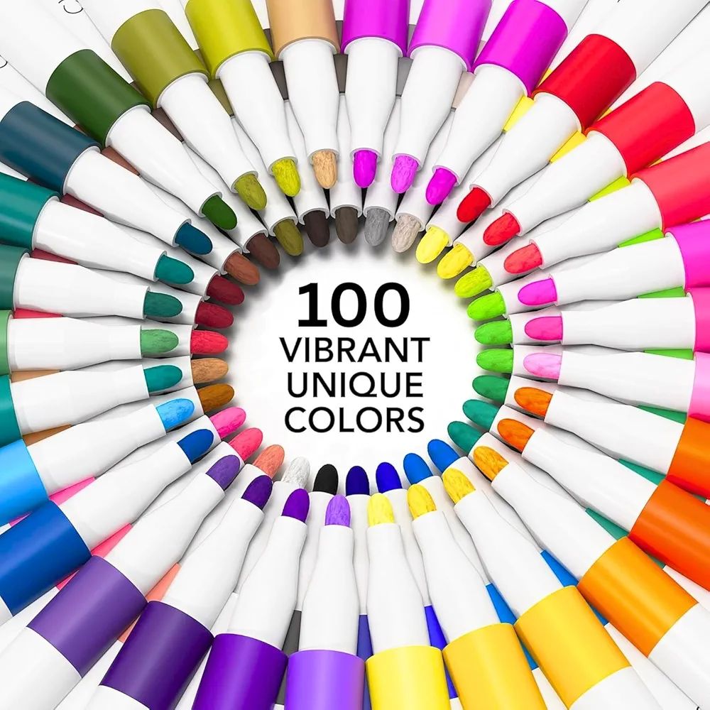 ماژیک اکرولیک 100 رنگ کیفی