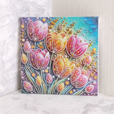نقاشی الماسی بوم20*20 گل لاله