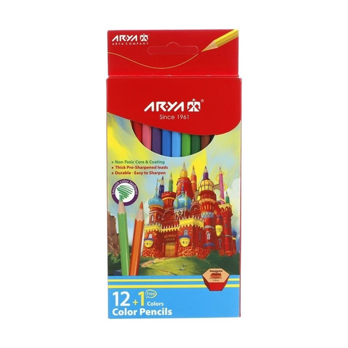 مداد رنگی 1+12 رنگ آریا