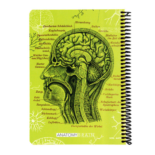 دفتر 100 برگ دات نوت طرح ANATOMY مدل BRAIN کد A4