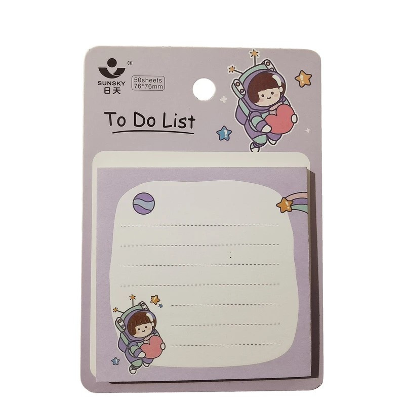 کاغذ یادداشت چسب دار سانسکی مدل To Do List سایز 10*10 سانتی متر بسته 50 عددی
